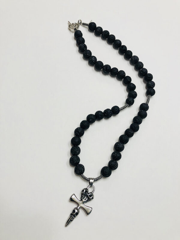 Triple Skull Cross Necklace   - Image 2