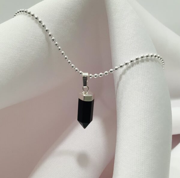 Stabilizing Energy Onyx Pointer Necklace