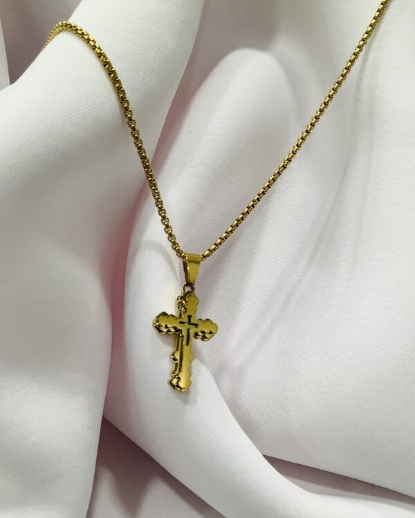 Sacred Protector Cross Necklace - Image 2