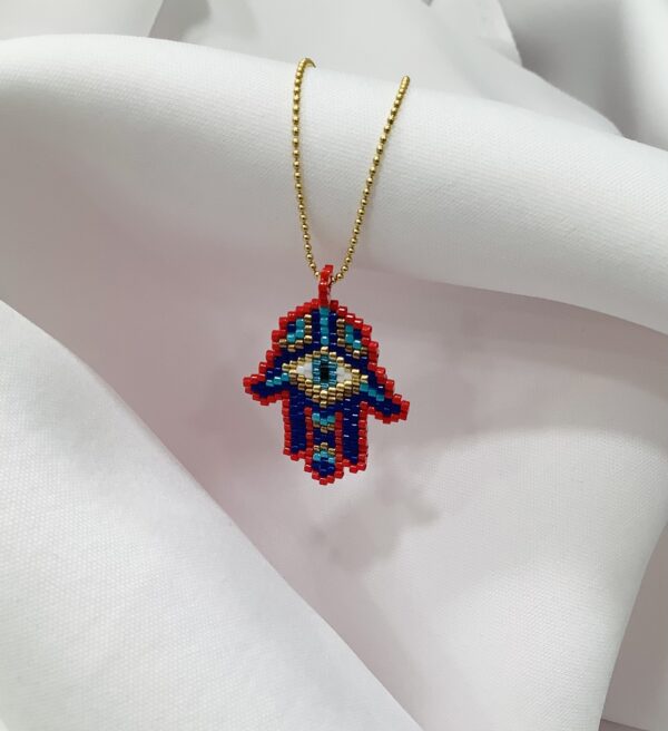 Light Defender Hamsa Hand Necklace - Image 3