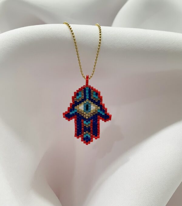 Light Defender Hamsa Hand Necklace - Image 2