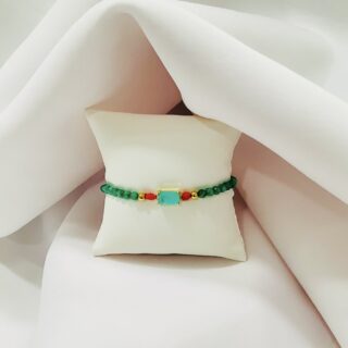 Emerald Prosperity Macrame Adjustable Bracelet