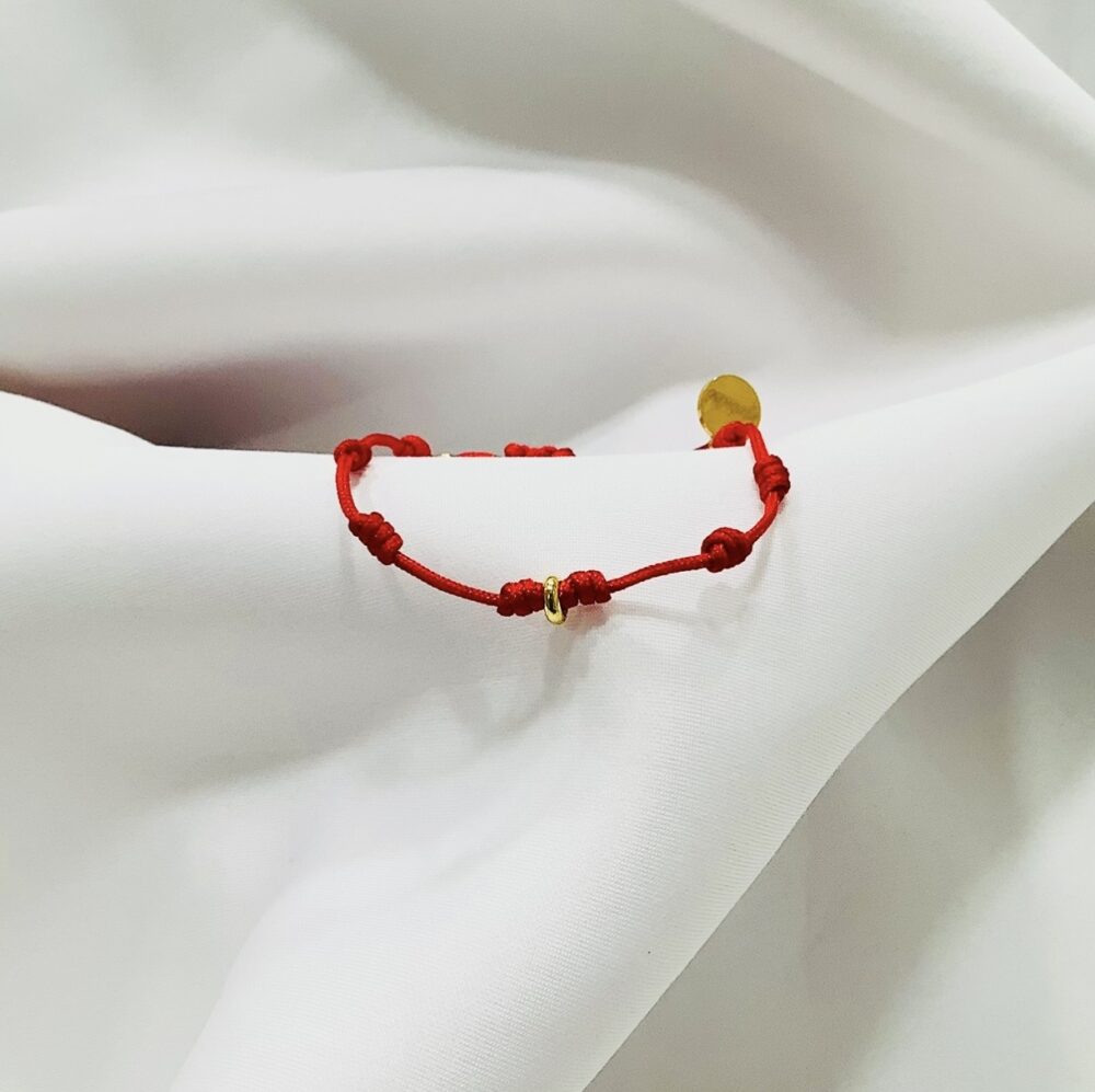 Lucky 7 Golden Knots Adjustable Bracelet - Image 3