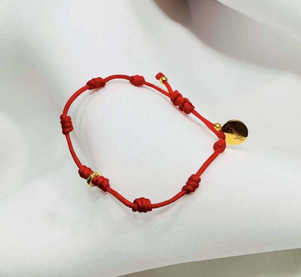 Lucky 7 Golden Knots Adjustable Bracelet - Image 5